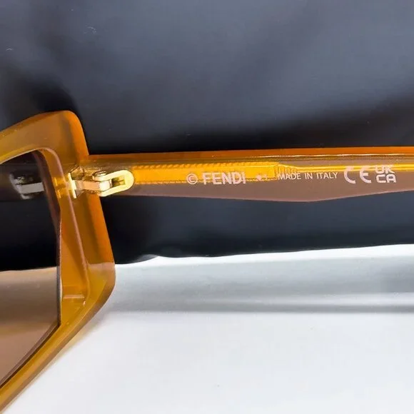 NEW FENDI FE40164I 44J SQUARE ORANGE SUNGLASSES FENDI